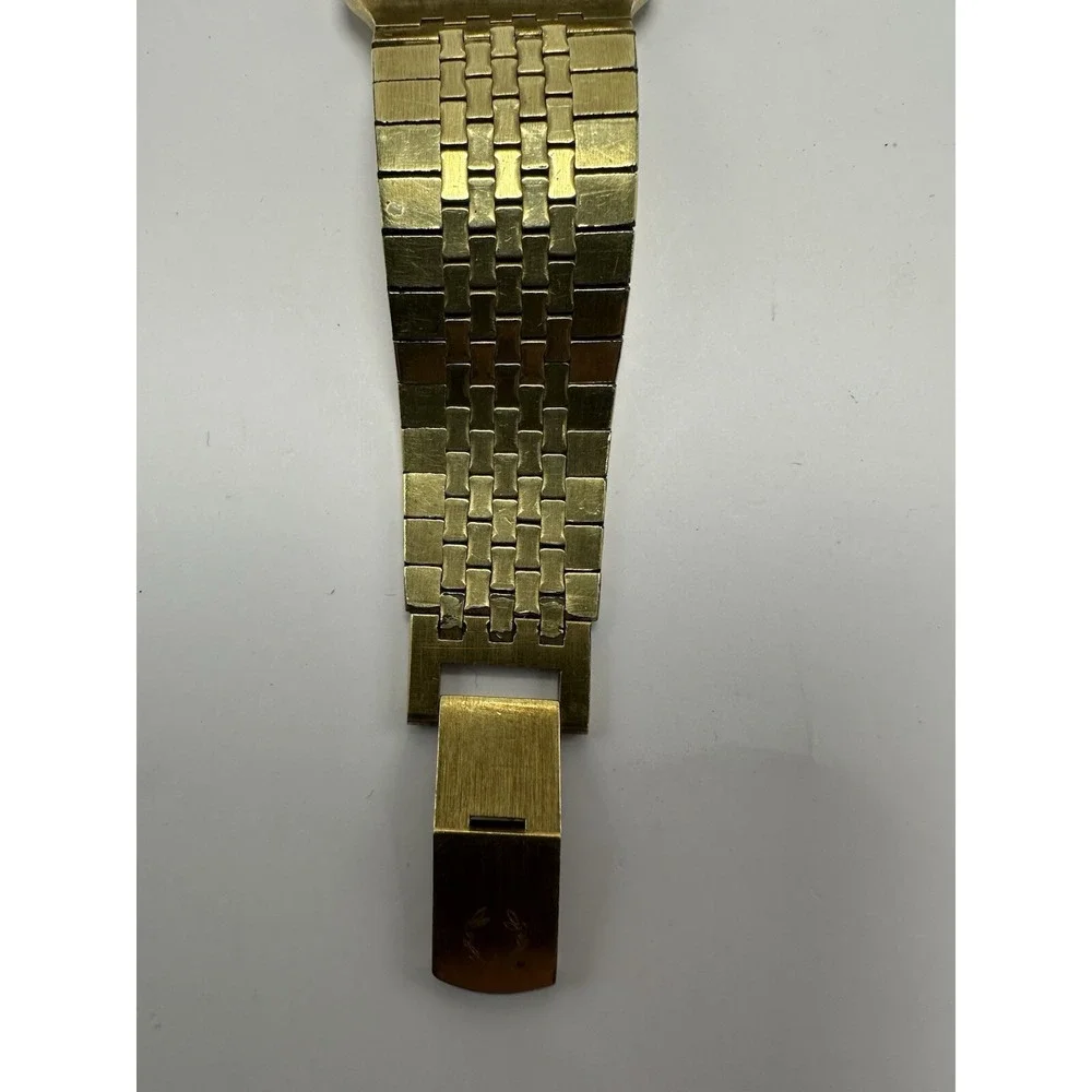 Titus‎ Pierre Vallee Mens Tank Watch Manual Wind Works Swiss Made Gold Tone B20